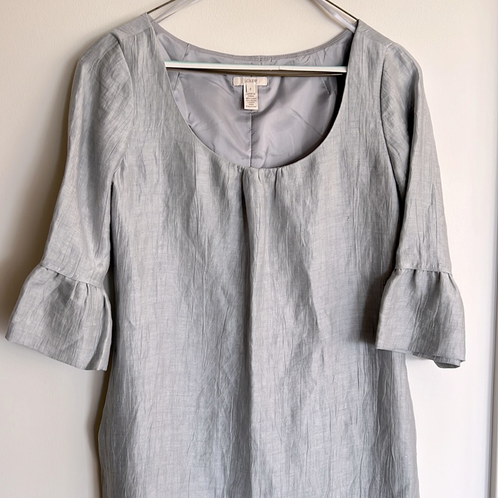 J. Crew Gray Linen Dress - Picture 4 of 11